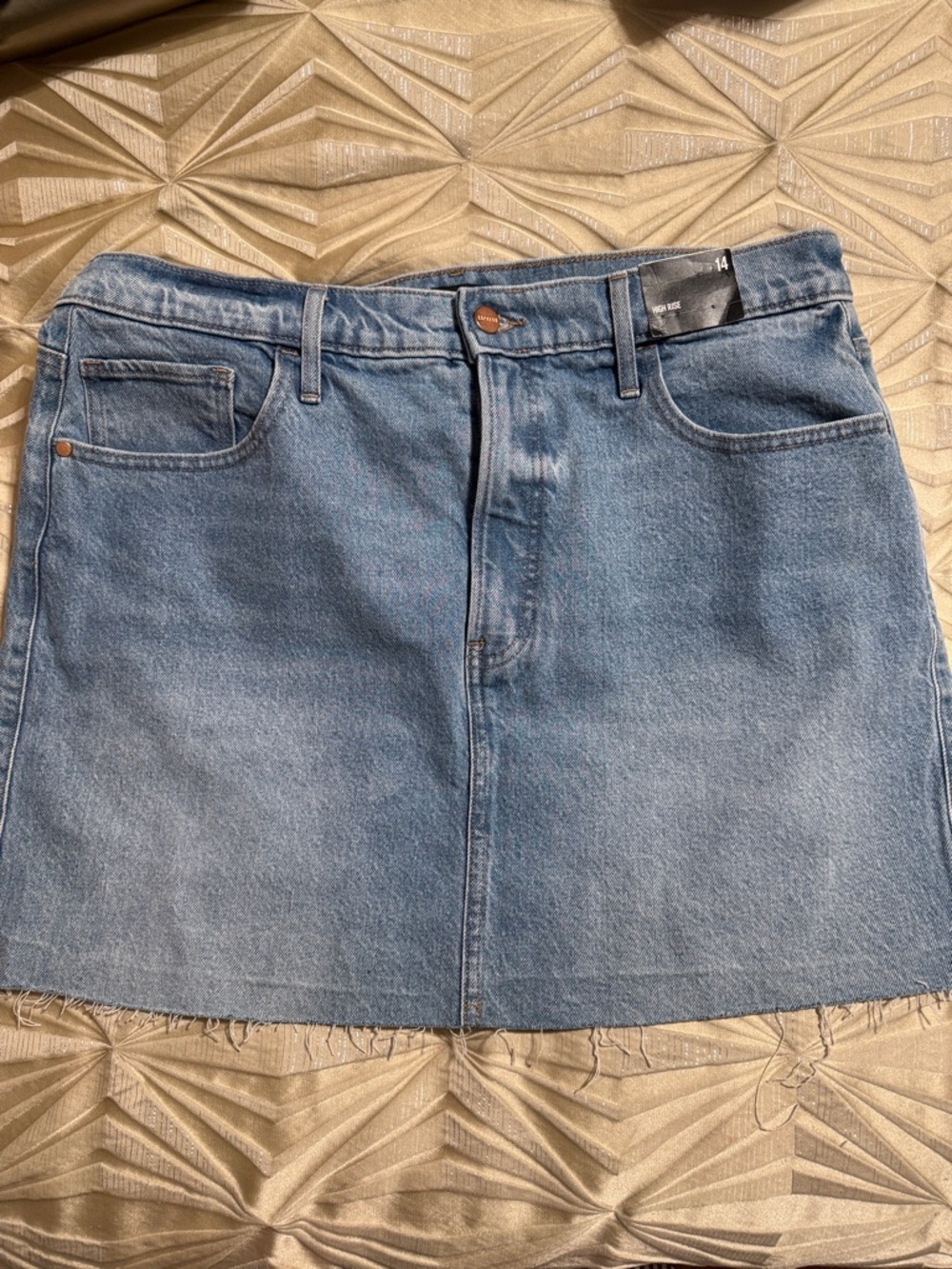 Express Light Blue Denim Mini Skirt